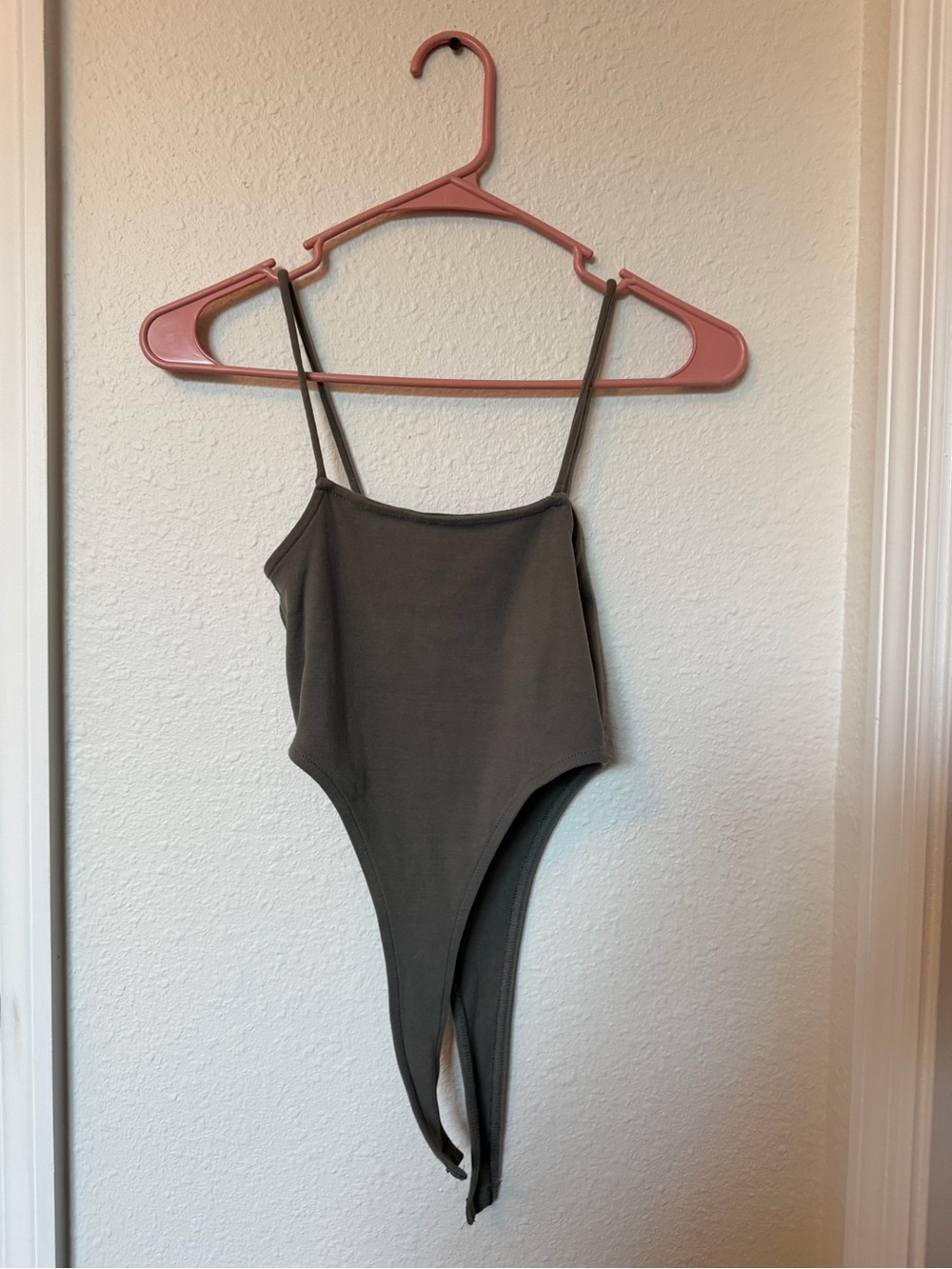 Zara Olive One-Shoulder Style Tank Bodysuit for Kids